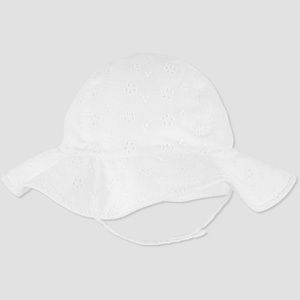 Baby Swim Hat White Eyelet 6-12 Months